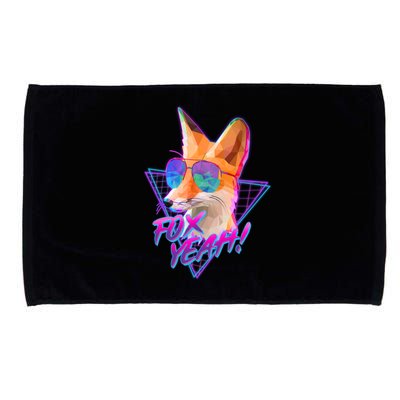 Retro 80's Eighties Polygon Fox Yeah Microfiber Hand Towel