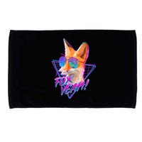 Retro 80's Eighties Polygon Fox Yeah Microfiber Hand Towel