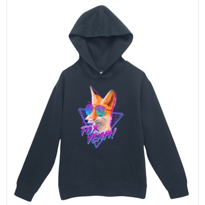 Retro 80's Eighties Polygon Fox Yeah Urban Pullover Hoodie