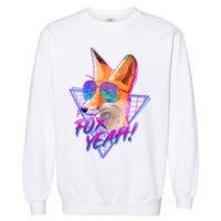 Retro 80's Eighties Polygon Fox Yeah Garment-Dyed Sweatshirt