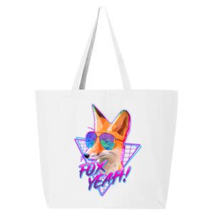 Retro 80's Eighties Polygon Fox Yeah 25L Jumbo Tote