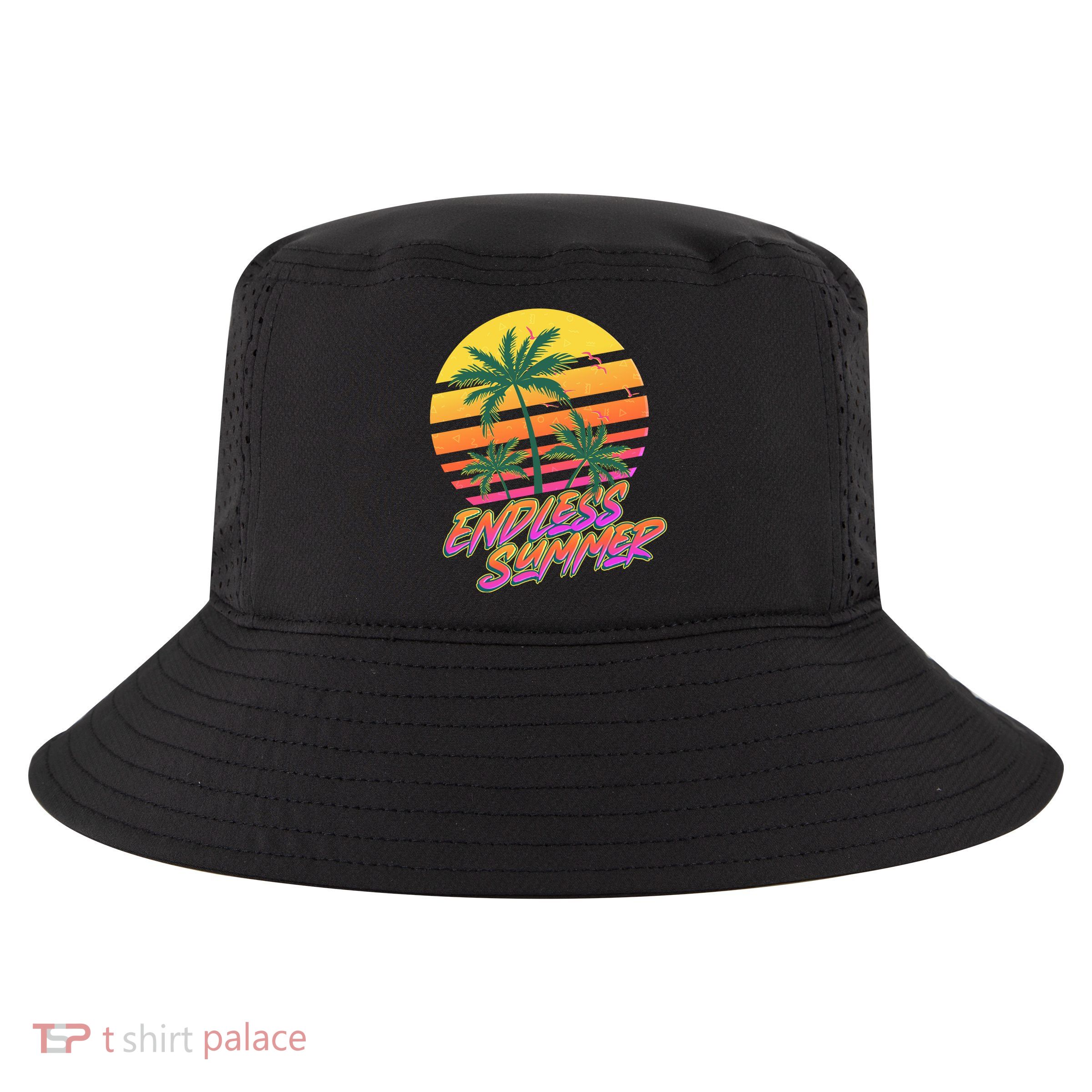 Retro 80s Eighties Tropical Endless Summer Cool Comfort Performance Bucket Hat