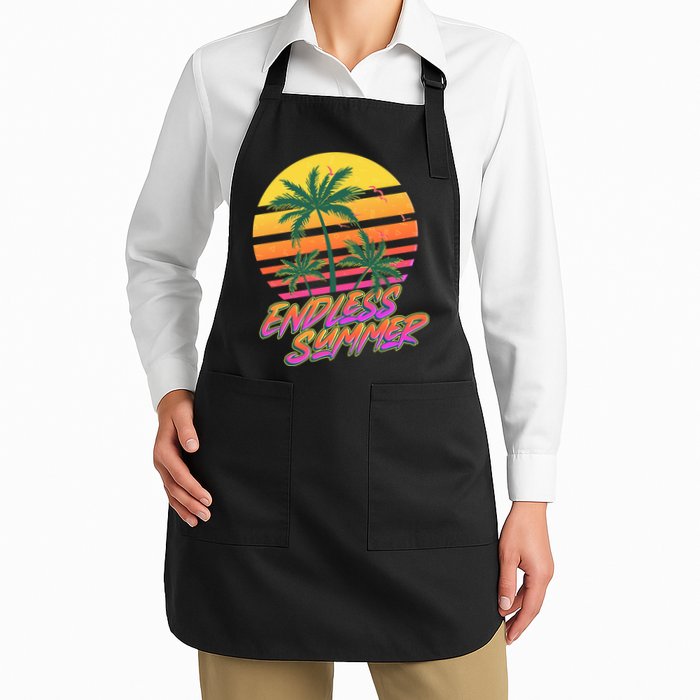 Retro 80s Eighties Tropical Endless Summer Apron