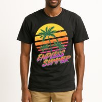 Retro 80s Eighties Tropical Endless Summer Tall T-Shirt