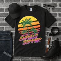 Retro 80s Eighties Tropical Endless Summer Tall T-Shirt