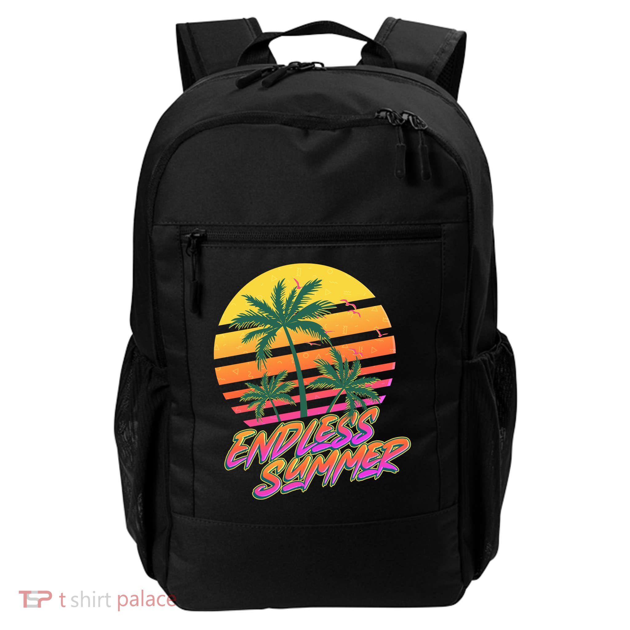 Retro 80s Eighties Tropical Endless Summer Daily Commute Backpack