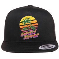 Retro 80s Eighties Tropical Endless Summer Flatbill Hat