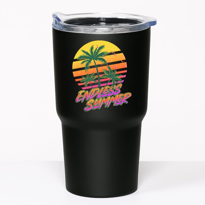Retro 80s Eighties Tropical Endless Summer Tumbler