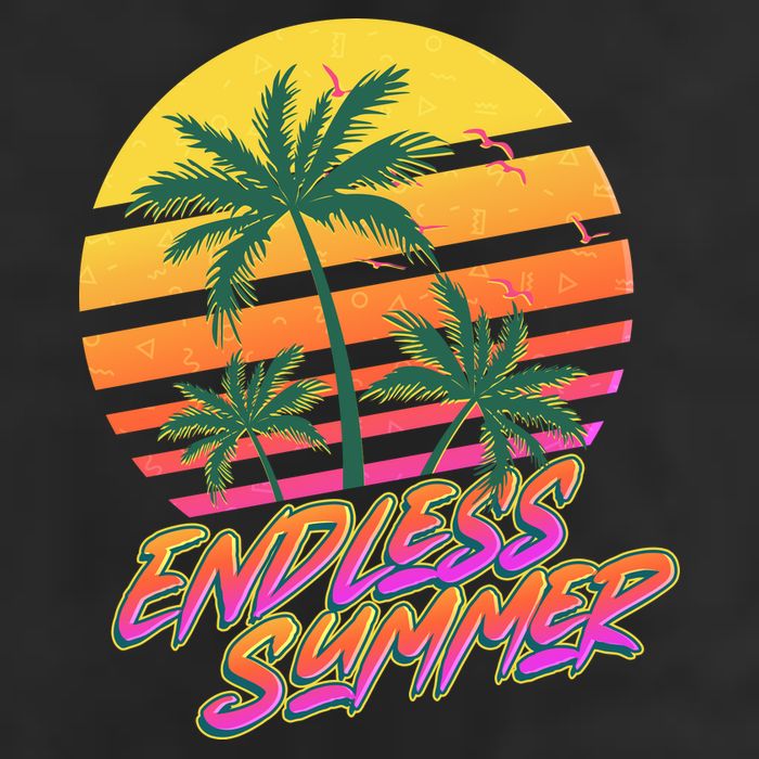 Retro 80s Eighties Tropical Endless Summer Tumbler