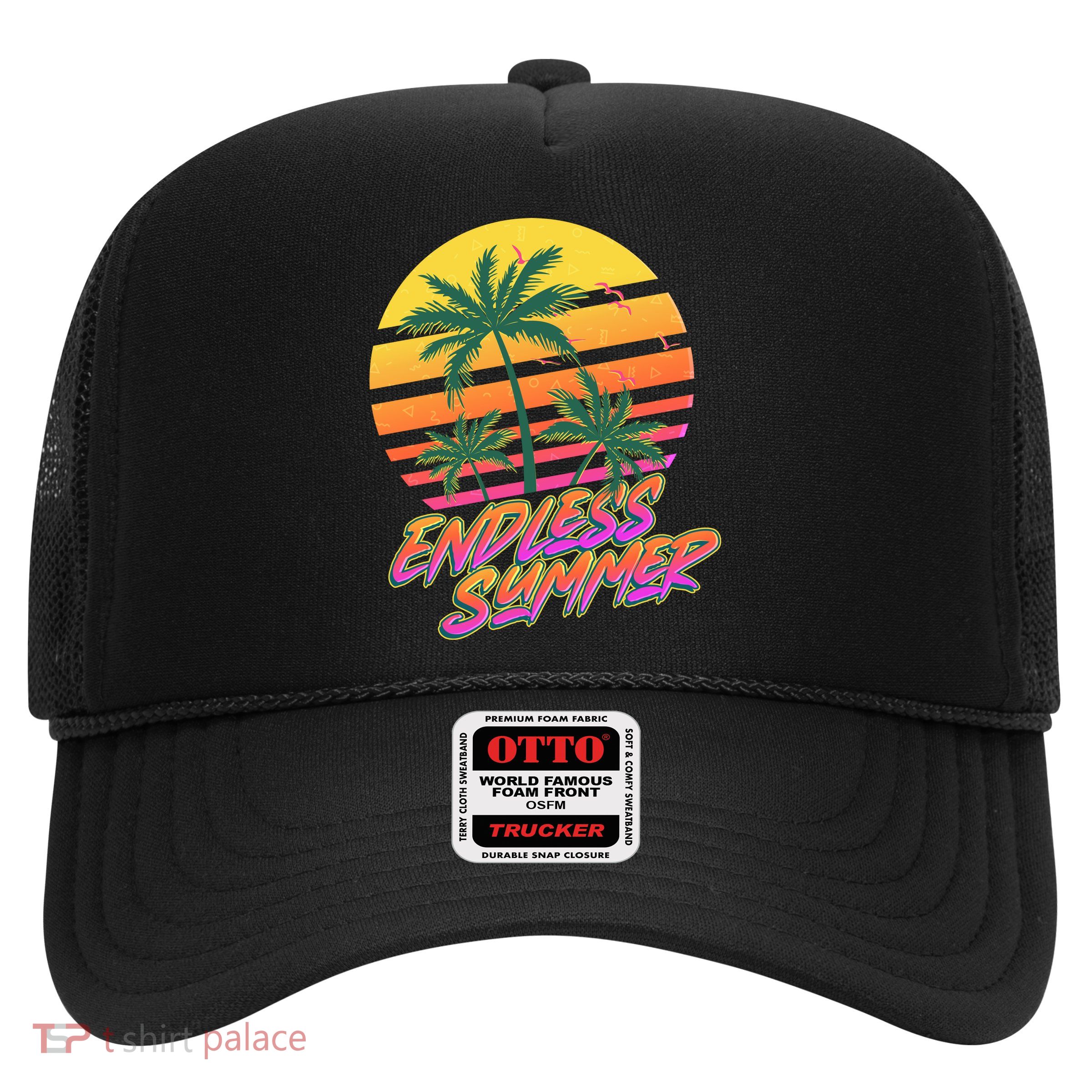 Retro 80s Eighties Tropical Endless Summer Trucker Hat