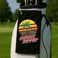 Retro 80s Eighties Tropical Endless Summer Golf Towel
