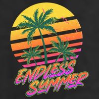 Retro 80s Eighties Tropical Endless Summer Golf Towel
