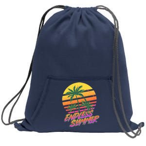 Retro 80s Eighties Tropical Endless Summer Sweatshirt Cinch Pack Bag