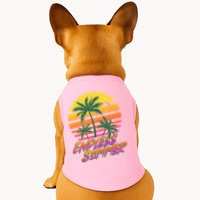 Retro 80s Eighties Tropical Endless Summer Doggie Tank