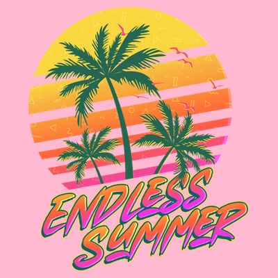 Retro 80s Eighties Tropical Endless Summer T-Shirt
