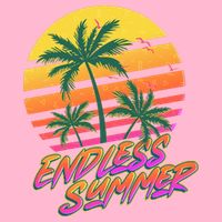 Retro 80s Eighties Tropical Endless Summer Button