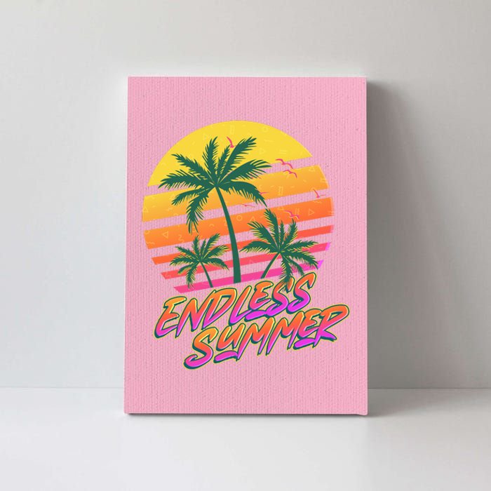 Retro 80s Eighties Tropical Endless Summer Canvas