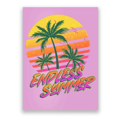 Retro 80s Eighties Tropical Endless Summer Poster