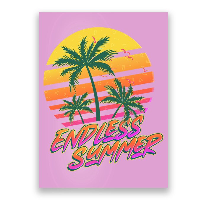 Retro 80s Eighties Tropical Endless Summer Poster