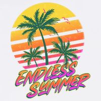 Retro 80s Eighties Tropical Endless Summer Garment-Dyed Sweatshirt