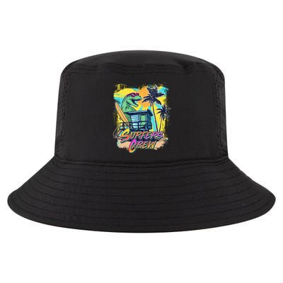 Retro 80s Eighties TRex Dinosaur Surfers Crew Cool Comfort Performance Bucket Hat