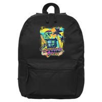 Retro 80s Eighties TRex Dinosaur Surfers Crew 16 in Basic Backpack