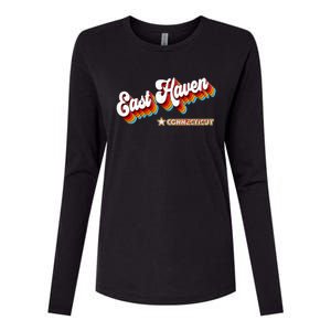 Retro 80s East Haven Connecticut Ct Womens Cotton Relaxed Long Sleeve T-Shirt