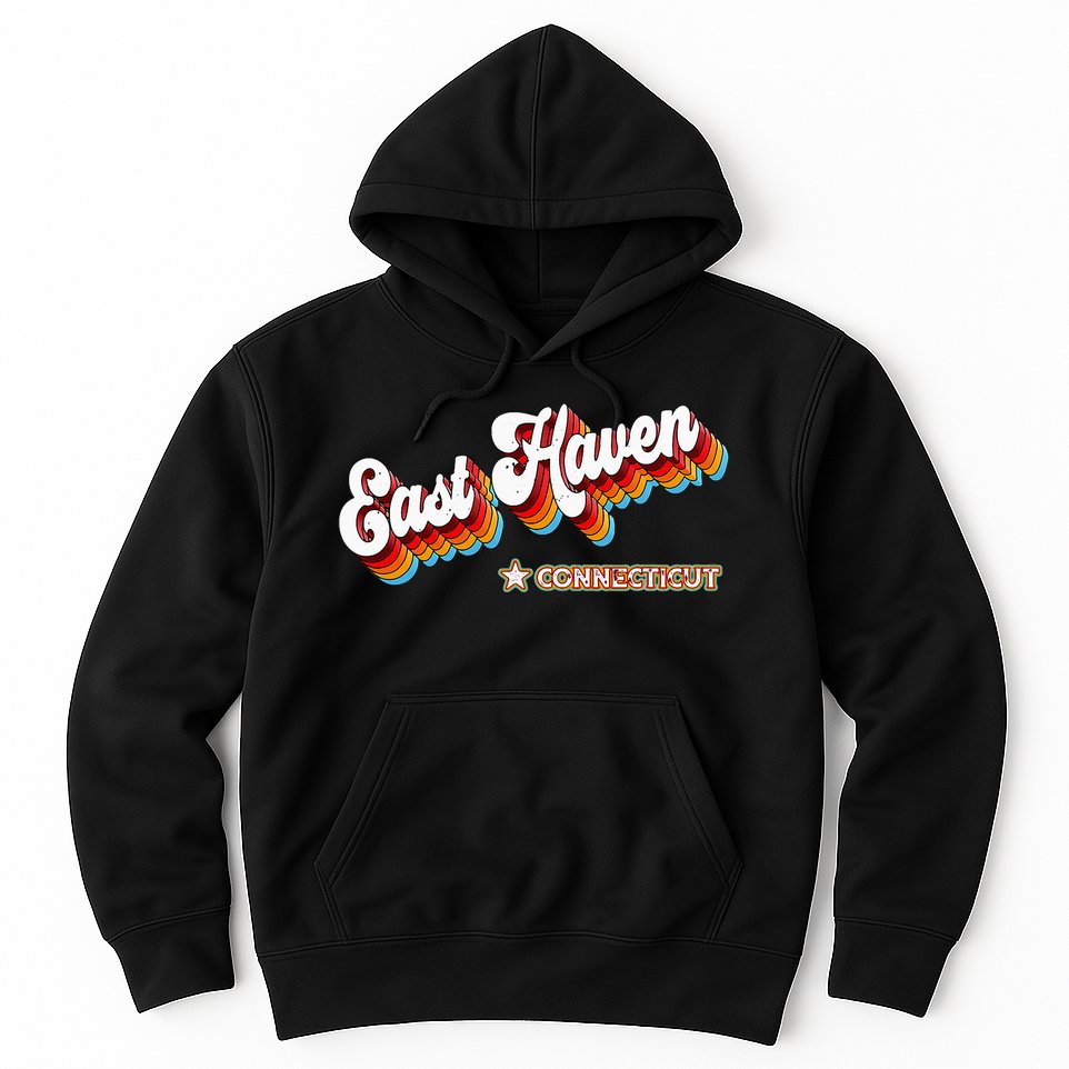Retro 80s East Haven Connecticut Ct Hoodie