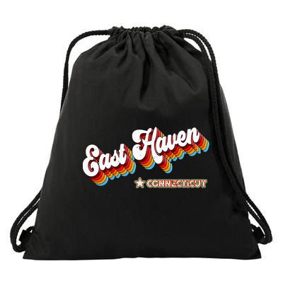 Retro 80s East Haven Connecticut Ct Drawstring Bag
