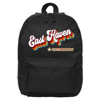 Retro 80s East Haven Connecticut Ct 16 in Basic Backpack