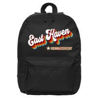 Retro 80s East Haven Connecticut Ct 16 in Basic Backpack