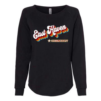 Retro 80s East Haven Connecticut Ct Womens California Wash Sweatshirt