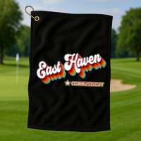 Retro 80s East Haven Connecticut Ct Golf Towel