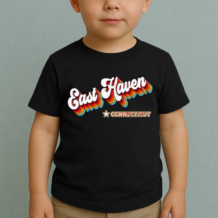Retro 80s East Haven Connecticut Ct Toddler T-Shirt