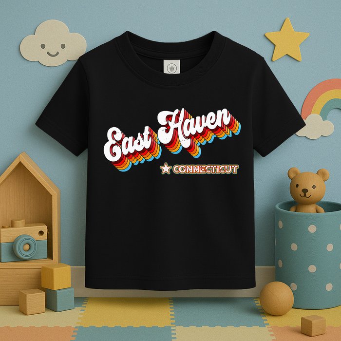 Retro 80s East Haven Connecticut Ct Toddler T-Shirt