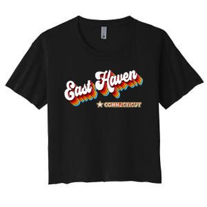 Retro 80s East Haven Connecticut Ct Women's Crop Top Tee