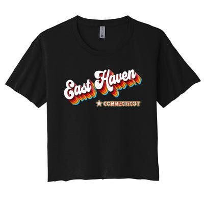 Retro 80s East Haven Connecticut Ct Women's Crop Top Tee