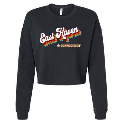 Retro 80s East Haven Connecticut Ct Cropped Pullover Crew