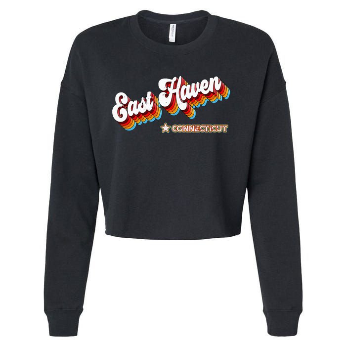Retro 80s East Haven Connecticut Ct Cropped Pullover Crew