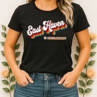 Retro 80s East Haven Connecticut Ct Womens T-Shirt