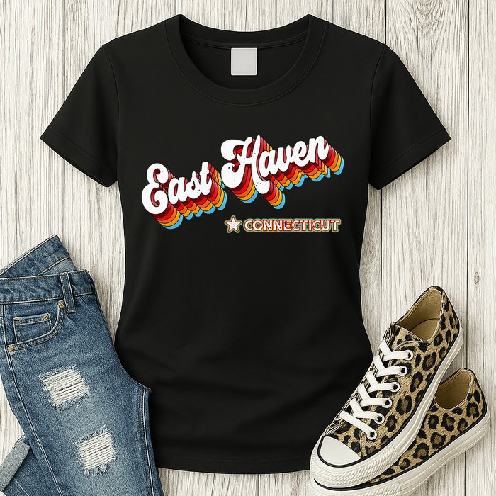 Retro 80s East Haven Connecticut Ct Womens T-Shirt