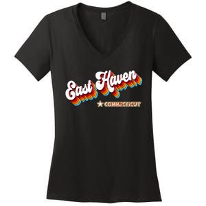 Retro 80s East Haven Connecticut Ct Women's V-Neck T-Shirt