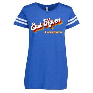 Retro 80s East Haven Connecticut Ct Enza Ladies Jersey Football T-Shirt