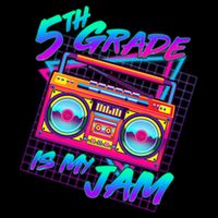 Retro 80's Fifth Grade Is My Jam Neon Boombox Backpack