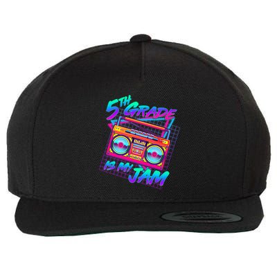 Retro 80's Fifth Grade Is My Jam Neon Boombox Wool Snapback Cap