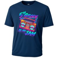 Retro 80's Fifth Grade Is My Jam Neon Boombox Cooling Performance Crew T-Shirt