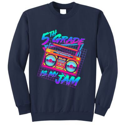Retro 80's Fifth Grade Is My Jam Neon Boombox Sweatshirt