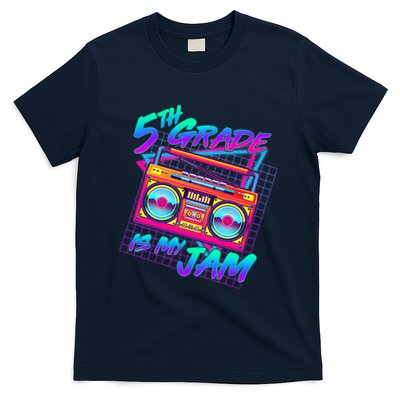 Retro 80's Fifth Grade Is My Jam Neon Boombox T-Shirt