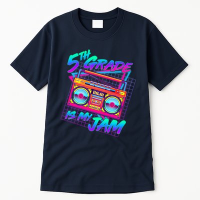 Retro 80's Fifth Grade Is My Jam Neon Boombox Tall T-Shirt