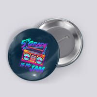 Retro 80's Fifth Grade Is My Jam Neon Boombox Button